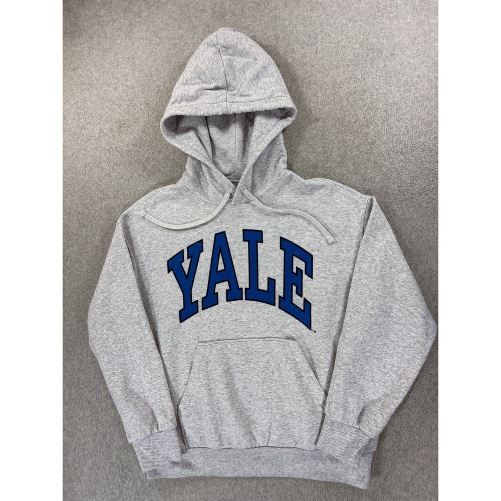 Yale Bulldogs Screened Logo Campus Hoodie Sweatshirt (Women's Large)‎ Gray